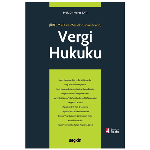 Vergi Hukuku İİBF, MYO ve Mesleki Sınavlar için - Murat Batı