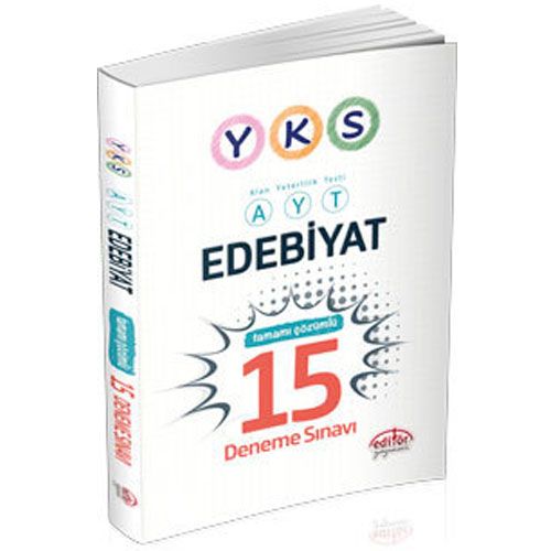 YKS AYT Edebiyat Tamamı Çözümlü 15 Deneme Sınavı Editör Yayınları