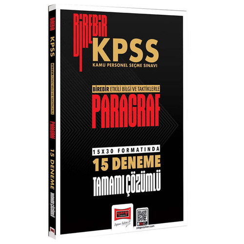 Birebir KPSS Paragraf Tamamı Çözümlü 15 Deneme Sınavı Yargı Yayınları 2026