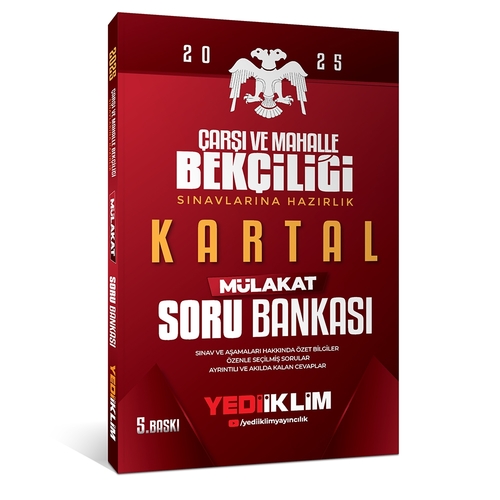 Çarşı ve Mahalle Bekçiliği Sınavlarına Hazırlık Kartal Mülakat Soru Bankası Yediiklim Yayınları 2025