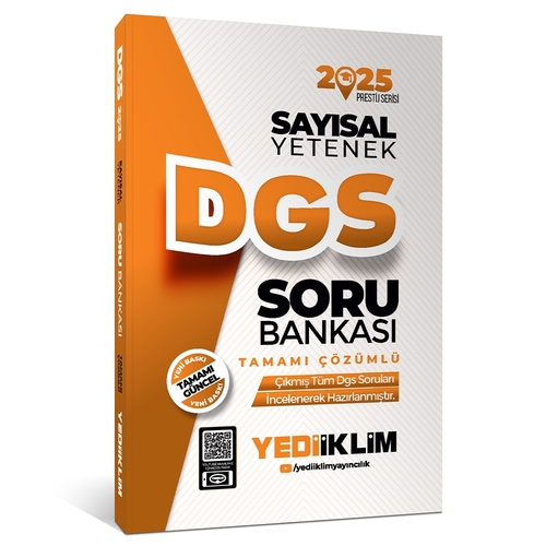 DGS Sayısal Yetenek Tamamı Çözümlü Soru Bankası Yediiklim Yayınları 2025