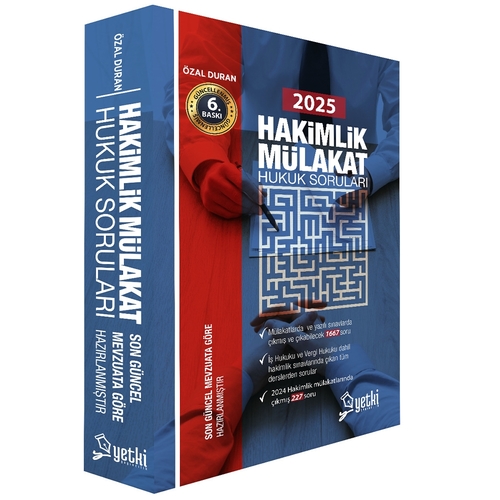 Hakimlik Mülakat Hukuk Soruları Özal Duran Yetki Yayınları 2025