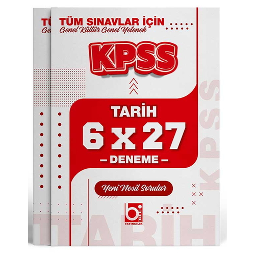 KPSS Tüm Sınavlar İçin Tarih 6x27 Deneme Sınavı Bigelio Yayınları 2026