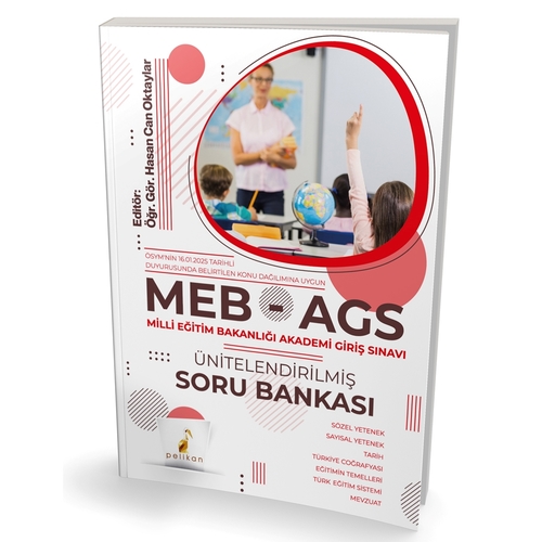 MEB AGS Hazırlık Tek Kitap Ünitelendirilmiş Soru Bankası Pelikan Yayınları 2025