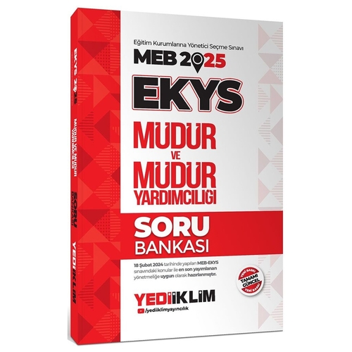 MEB EKYS Müdür ve Müdür Yardımcılığı Soru Bankası Yediiklim Yayınları 2025