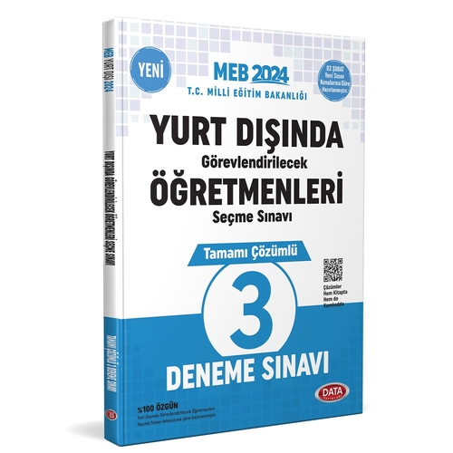 Yurt Dışında Görevlendirilecek Öğretmenleri Seçme Sınavı 3 Deneme Sınavı Data Yayınları 2024