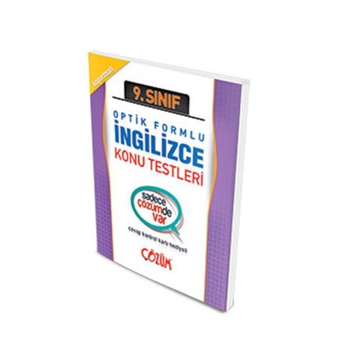 9. Sınıf İngilizce Konu Testleri Optik Formlu - Çözüm Yayınları