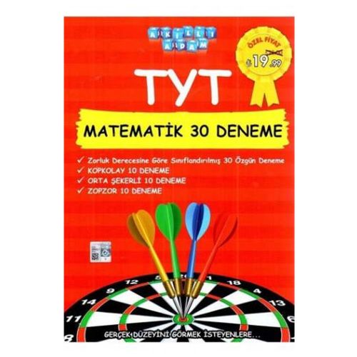 YKS 1. Oturum TYT Matematik 30 Deneme Akıllı Adam Yayınları