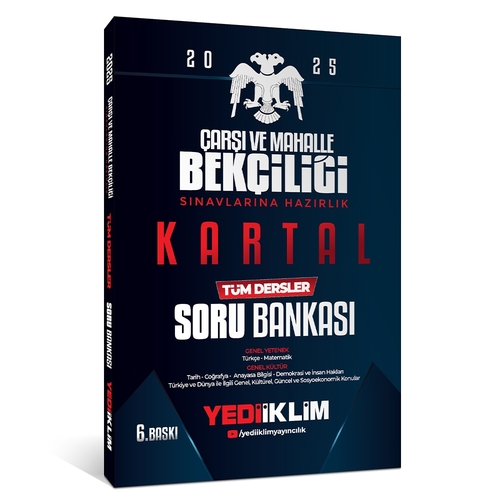 Çarşı ve Mahalle Bekçiliği Sınavlarına Hazırlık Kartal Soru Bankası Yediiklim Yayınları 2025