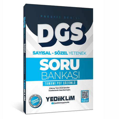 DGS Sayısal-Sözel Yetenek Tamamı Çözümlü Soru Bankası Yediiklim Yayınları 2026