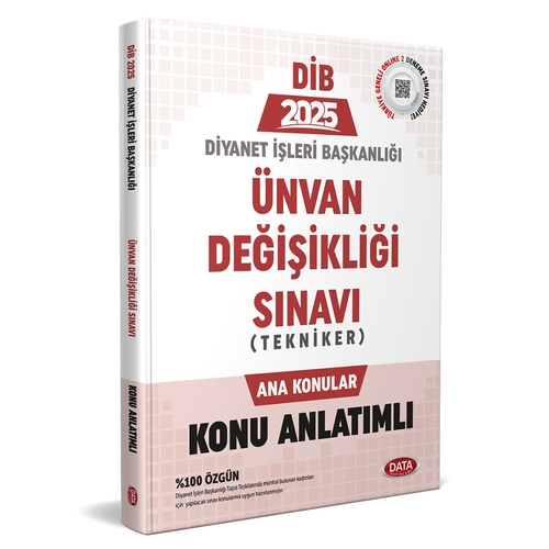 DİB Ünvan Değişikliği Sınavı Tekniker Ana Konular Konu Anlatımlı Data Yayınları 2025