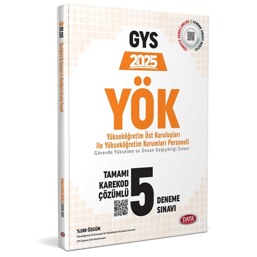 GYS YÖK Üst Kuruluşları ile YÖK Personeli 5 Deneme Sınavı Karekod Çözümlü Data Yayınları 2025