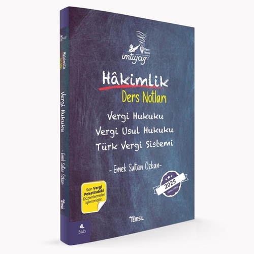 İmtiyaz Hakimlik Ders Notları Vergi Hukuku Vergi Usul Hukuku TVS Temsil Kitap Yayınları 2025