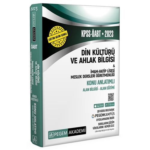 KPSS ÖABT Din Kültürü ve Ahlak Bilgisi-İmam Hatip Lisesi Mes.Lisesi Konu Anlatımlı Pegem Akademi Yayınları 2023