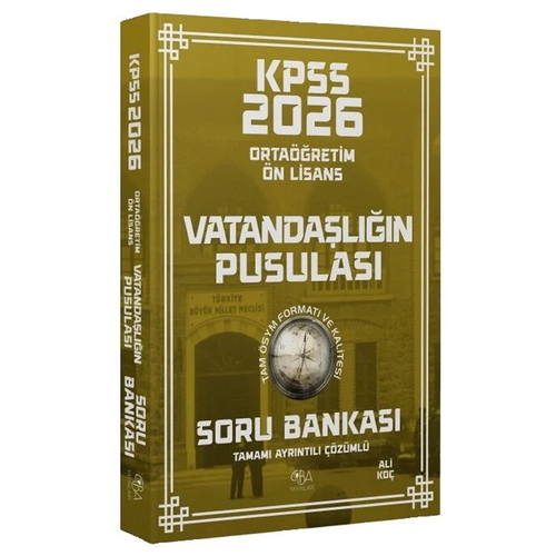KPSS Ortaöğretim Ön Lisans Vatandaşlığın Pusulası Soru Bankası CBA Yayınları 2026