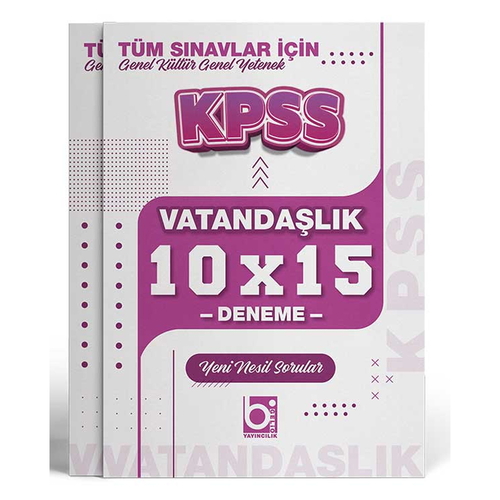 KPSS Tüm Sınavlar İçin Vatandaşlık 10x15 Deneme Sınavı Bigelio Yayınları 2026