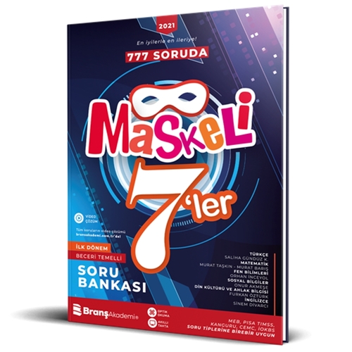 Maskeli 7\'ler İlk Dönem Beceri Temelli Soru Bankası Branş Akademi Yayınları