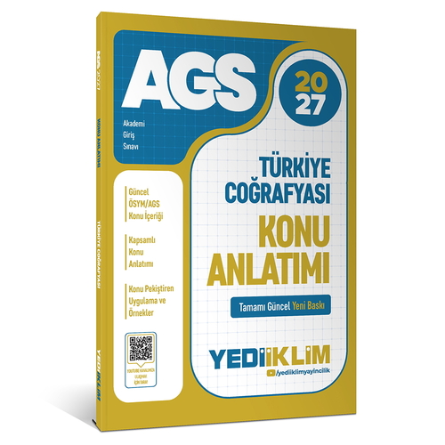 MEB AGS Türkiye Coğrafyası Konu Anlatımı Yediiklim Yayınları 2027
