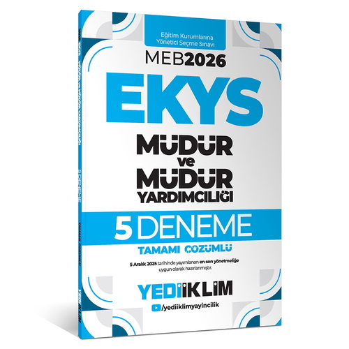MEB EKYS Müdür ve Müdür Yardımcılığı 5 Deneme Yediiklim Yayınları 2026