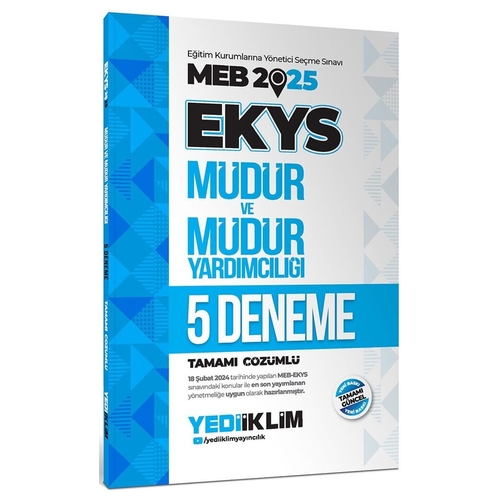 MEB EKYS Müdür ve Müdür Yardımcılığı 5 Deneme Yediiklim Yayınları 2025