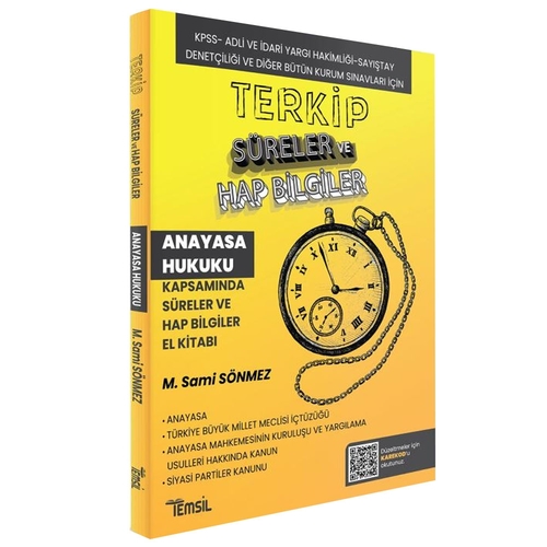 TERKİP Anayasa Hukuku Süreler ve Hap Bilgiler Temsil Kitap Yayınları 2023