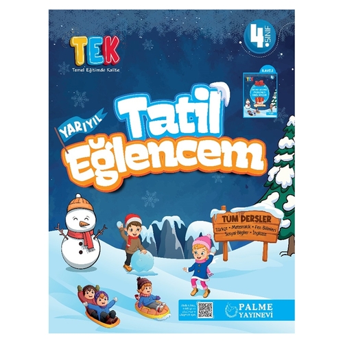 4. Sınıf Tek Yarıyıl Tatil Eğlencem Palme Yayınları