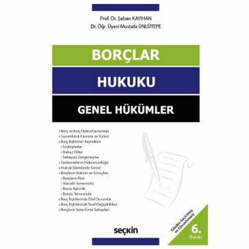Borçlar Hukuku Genel Hükümler - Şaban Kayıhan