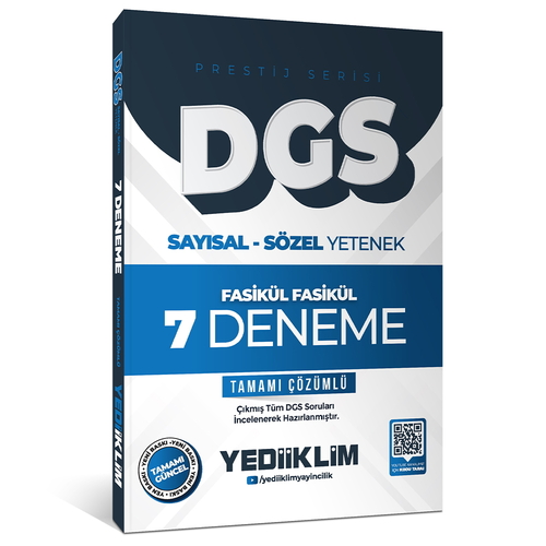 DGS Prestij Serisi Sayısal Sözel Yetenek Fasikül 7 Deneme Yediiklim Yayınları 2026
