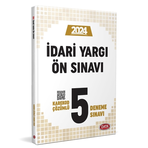 İdari Yargı Ön Sınavı 5 Deneme Sınavı Karekod Çözümlü Data Yayınları 2024
