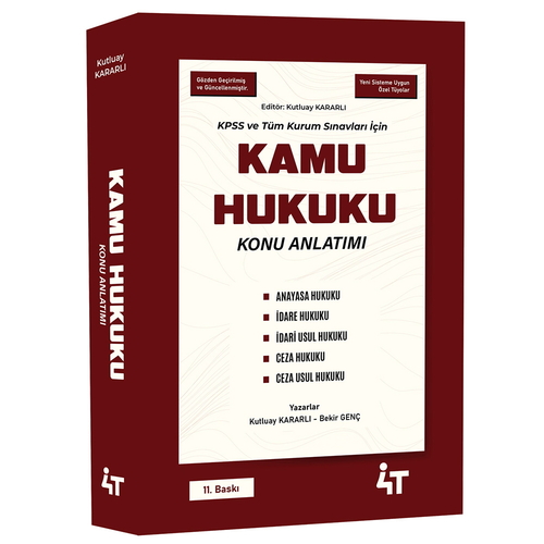 KPSS A Grubu Kamu Hukuku Konu Anlatımı 4T Yayınları 2025