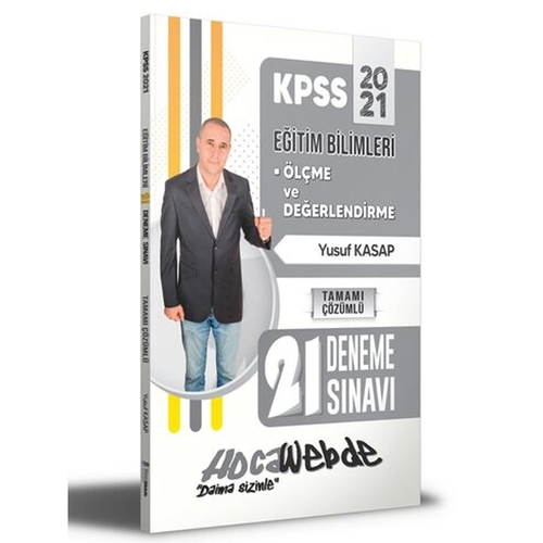 KPSS Eğitim Bilimleri Ölçme ve Değerlendirme Tamamı Çözümlü 21 Deneme Sınavı Hocawebde Yayınları 2021