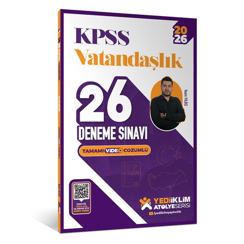 KPSS Genel Kültür Atölye Serisi Vatandaşlık 20 Deneme Sınavı Yediiklim Yayınları 2026