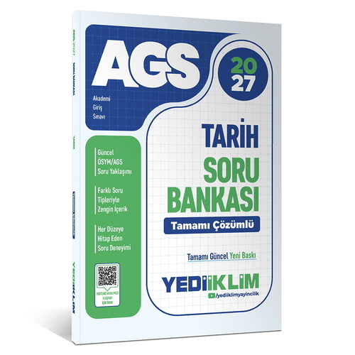 MEB AGS Tarih Tamamı Çözümlü Soru Bankası Yediiklim Yayınları 2027