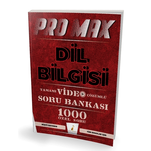 Promax Dil Bilgisi Tamamı Video Çözümlü Soru Bankası Pelikan Yayınları 2024