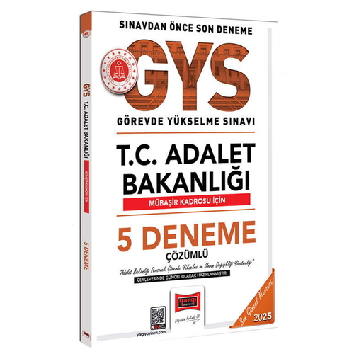 GYS T.C. Adalet Bakanlığı Mübaşir Kadrosu İçin 5 Deneme Yargı Yayınları 2025