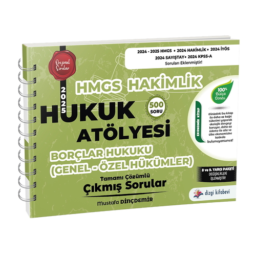 Hukuk Atölyesi HMGS Hakimlik Borçlar Hukuku Genel Özel Hükümler Çıkmış Sorular Dizgi Kitap Yayınları 2025