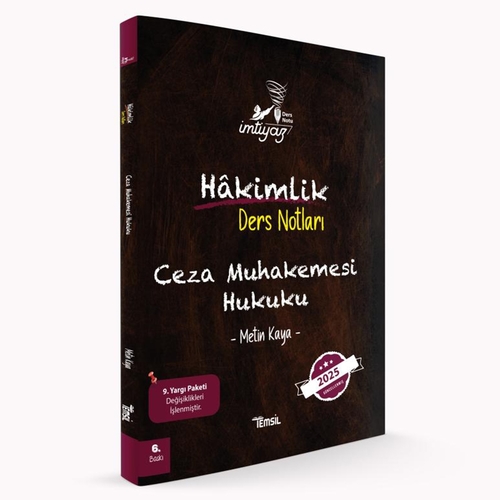 İmtiyaz Hakimlik Ders Notları Ceza Muhakemesi Hukuku Temsil Kitap Yayınları 2025