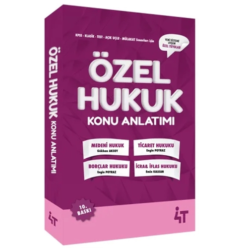 KPSS A Grubu Özel Hukuk Konu Anlatımı 4T Yayınları 2024