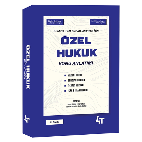 KPSS A Grubu Özel Hukuk Konu Anlatımı 4T Yayınları 2026