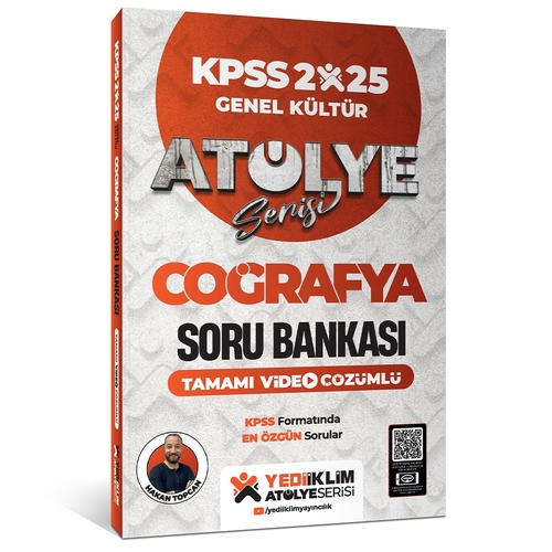 KPSS Genel Kültür Atölye Serisi Coğrafya Soru Bankası Yediiklim Yayınları 2025