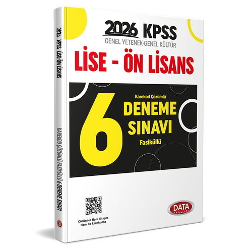 KPSS Lise ve Ön Lisans Tamamı Çözümlü 6 Fasikül Deneme Sınavı Data Yayınları 2026