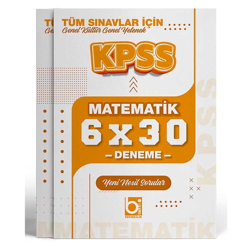 KPSS Tüm Sınavlar İçin Matematik 6x30 Deneme Sınavı Bigelio Yayınları 2026