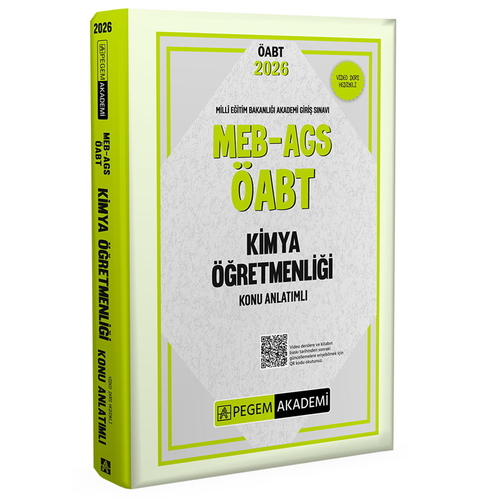 MEB AGS ÖABT Kimya Öğretmenliği Konu Anlatımlı Pegem Akademi Yayınları 2026
