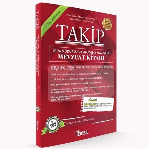 TAKİP İcra Müdürlüğü Mevzuat Kitabı Temsil Kitap Yayınları 2024