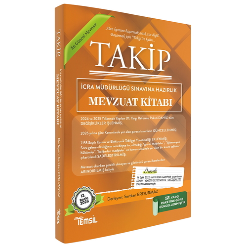 TAKİP İcra Müdürlüğü Mevzuat Kitabı Temsil Kitap Yayınları 2026