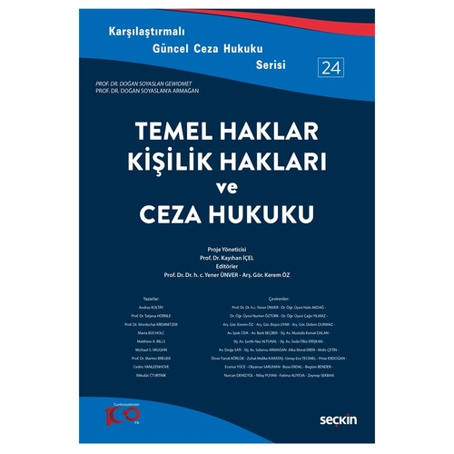Temel Haklar, Kişilik Hakları ve Ceza Hukuku - Yener Ünver, Kerem Öz
