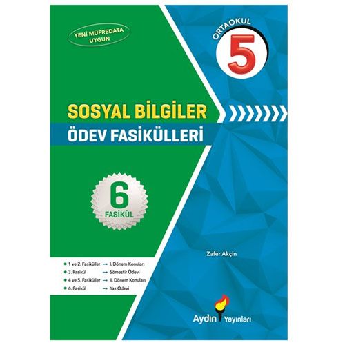 5. Sınıf Sosyal Bilgiler Ödev Fasikülleri Aydın Yayınları