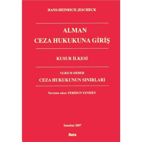 Alman Ceza Hukukuna Giriş - Feridun Yenisey