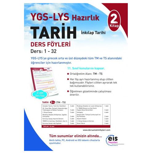 YGS - LYS Tarih 2. Kitap Ders Anlatım Föyleri EİS Yayınları
