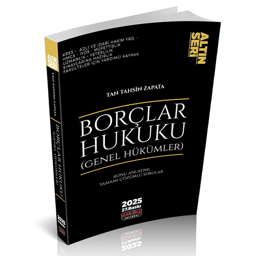 Borçlar Hukuku Genel Hükümler Konu Anlatımı Savaş Yayınları Temmuz 2025